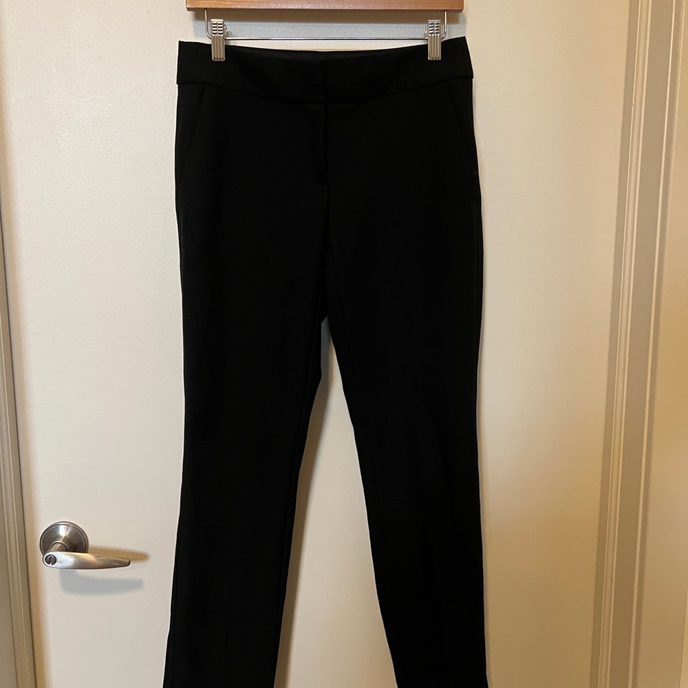 LOFT Julie Black Straight Leg Slacks